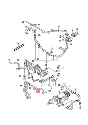 SEAT VW IBIZA ST POLO DERBY VENTO-IND COOLANT PIPE 04B121194 ORIGINAL