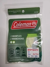 New Coleman String Tie 21 Mantles, 2 Pack, 21A102, For Lantern