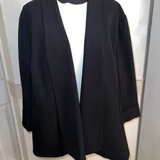 Jones Studio Separates Women's 24W Black Blazer  open Jacket