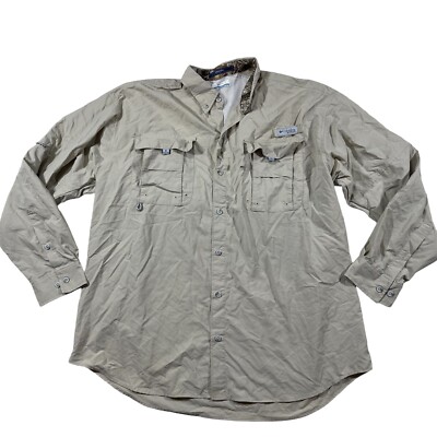 Chemise Columbia Bahama II – Homme XL – Beige – Pêche Randonnée – Occasion