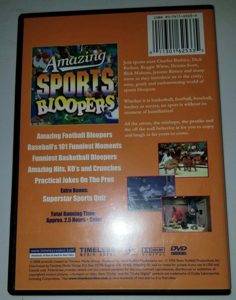 Amazing Sports Bloopers DVD 11301625335 eBay
