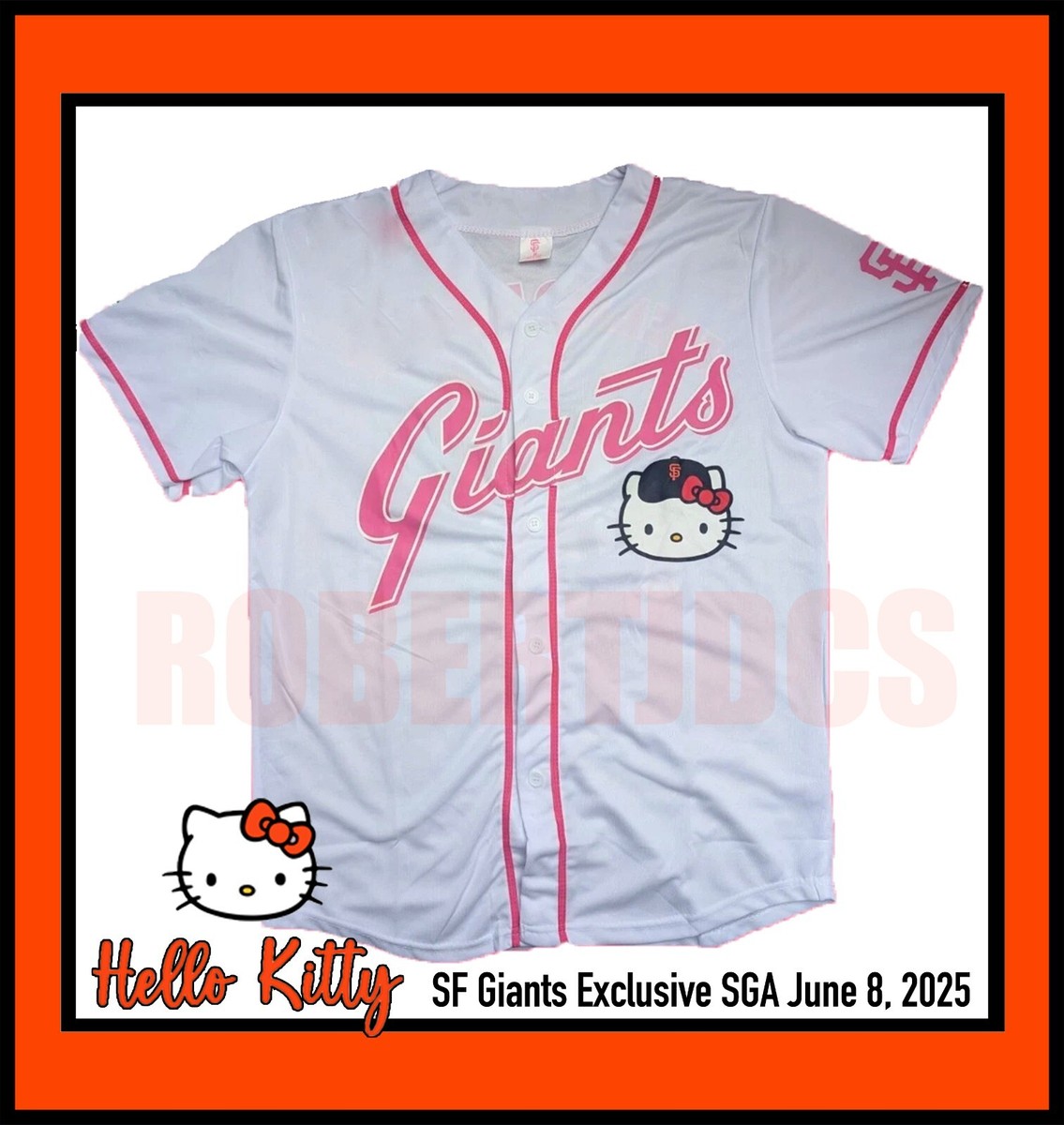 BRAND NEW San Francisco SF Giants Hello Kitty Jersey - SGA - Size