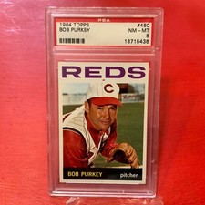 1964 Topps Bob Purkey #480 *Reds* PSA 8 NM-MT