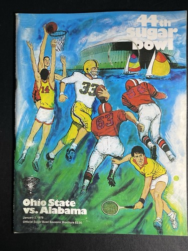 1978 Zuckerdose Ohio State Alabama Bowl Programm Spiel Bear Bryant Woody Hayes  - Bild 1 von 2