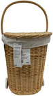 New IKEA TOLKNING Natural Willow Laundry Basket On Wheels (8 Gallon) 805.126.24