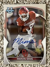 2022 Bowman University Marvin Mims Prospect Auto DENVER BRONCOS / OKLAHOMA 💎