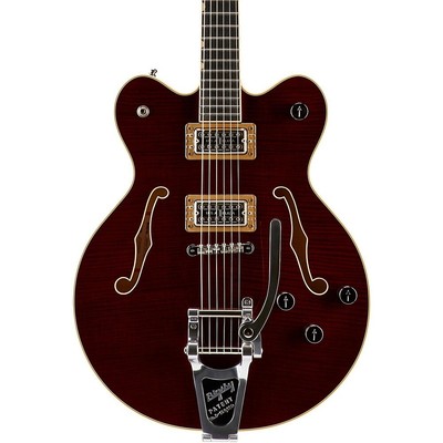 Gretsch G6609TFM Players Edition Broadkaster Bigsby and Flame Maple Dark Cherry