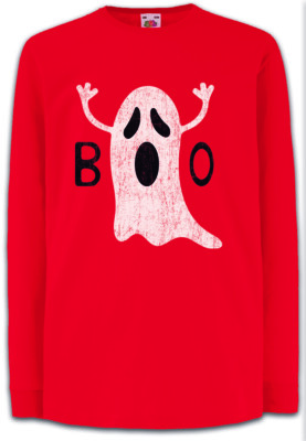 Boo III Kinder Langarm T-Shirt Fun Ghost Spirit Nerd Geek Halloween