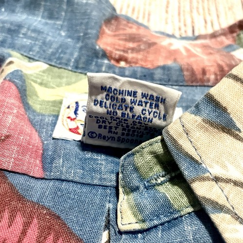 Reyn Spooner Floral Hawaiian Reverse Print Vintage Pullover Shirt Medium Pocket - Bild 4 von 7