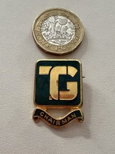Vintage Townswomen's Guild (TG) Chairman Enamel Pin Badge Fattorini Birmingham
