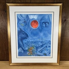 Marc Chagall Lithograph Poster Print Le Soleil De Paris The Paris Sun CH Sorlier