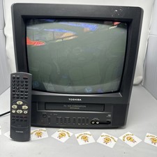 Toshiba MV13M3 13" CRT TV/VCR Combo Retro  VHS Player Works w/remote