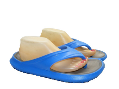 Avia Blue Gray Lightweight Cushioned Comfort Flip Flops Men Size 10 Slides Shoes