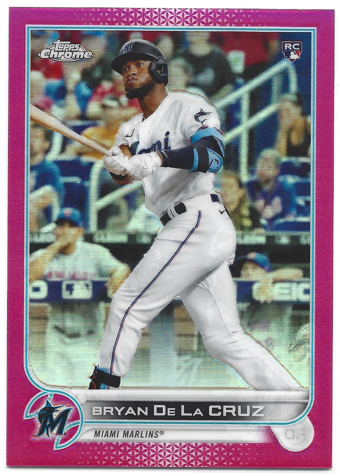 2022 Topps Chrome #216 Bryan De La Cruz RC /399 Magenta Refractor Marlins Rookie