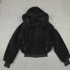ALO Foxy Sherpa Jacket Black Relaxed Fit Plush Warm