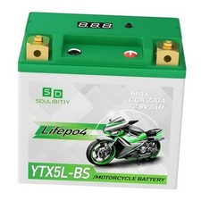 Lithium Motorcycle Battery LiFePO4 YTX5L-BS 12.8V 3Ah 230CCA High Ytx5l-bs