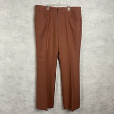 Vtg 70s Levi  s Panatela Flare Pants Brown Terracotta Mens Disco 36x32 Rockabilly