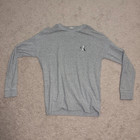 Calvin Klein Men's M Gray Solid Crew Neck Cotton Knit Logo Pullover Sweater — photo 1