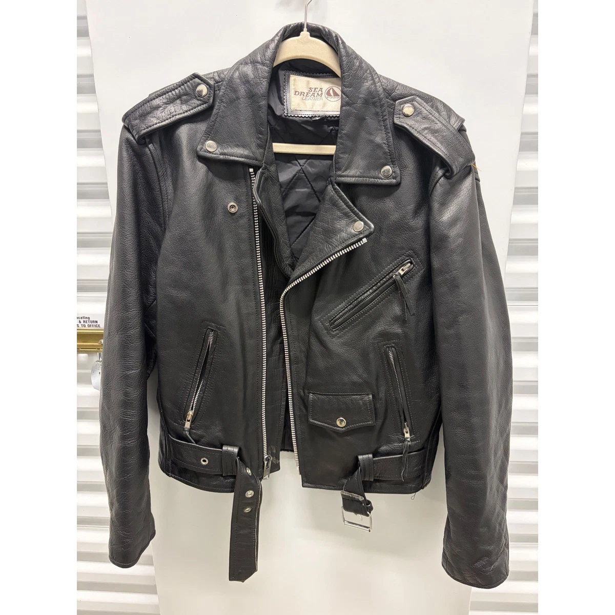 vintage leather jacket 38 products for sale | eBay