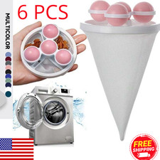 6 PCS Reusable Washing Machine Fur Lint Catcher Mesh Bag Ball Hair Filter Float