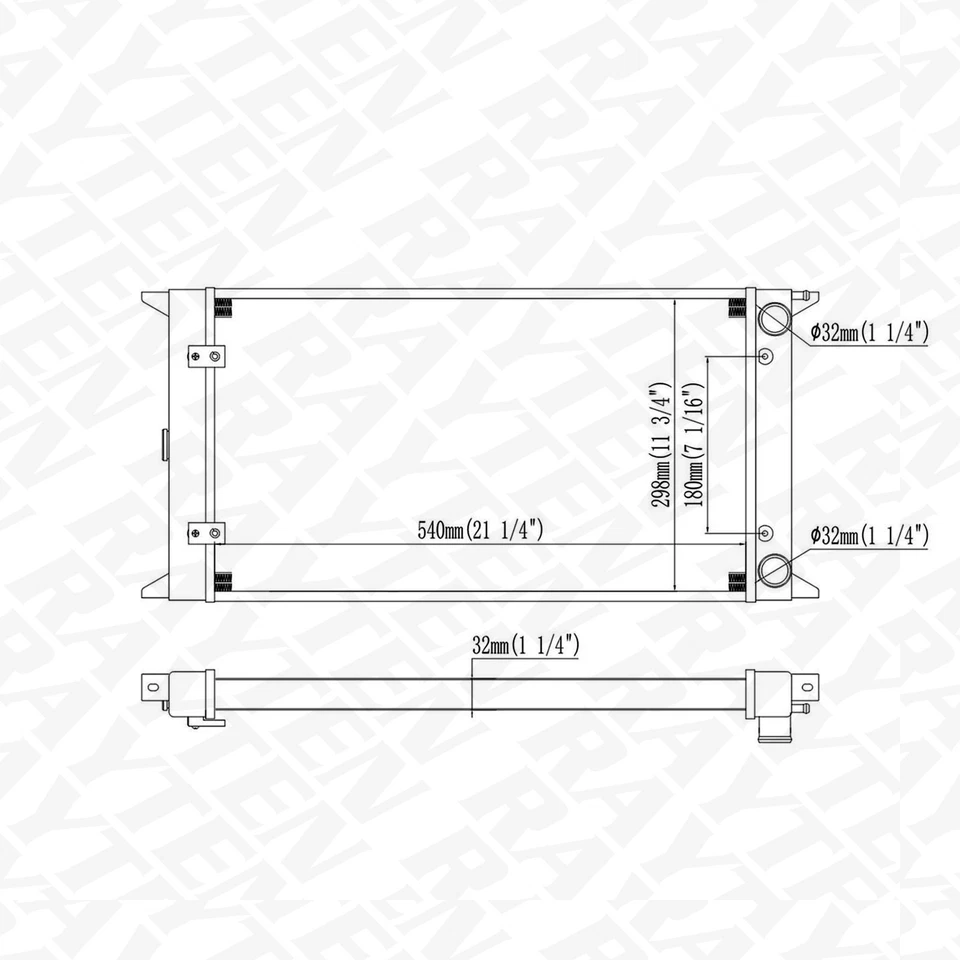 Radiator for Volkswagen Rabbit 1977-1982 Rabbit Pickup 1980-1982 CU633 - Изображение 2 из 4