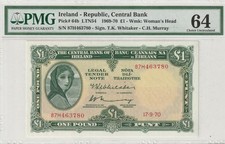i-002203 Ireland 1 Pound 1970. PMG 64