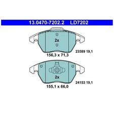 ATE Bremsbelagsatz Bremsklötze vorne 425323 425344 425488 425343 425260 | 92869