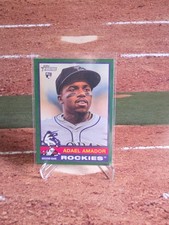 2025 Topps Heritage - #61 Adael Amador RC Green Border Parallel - Rockies 