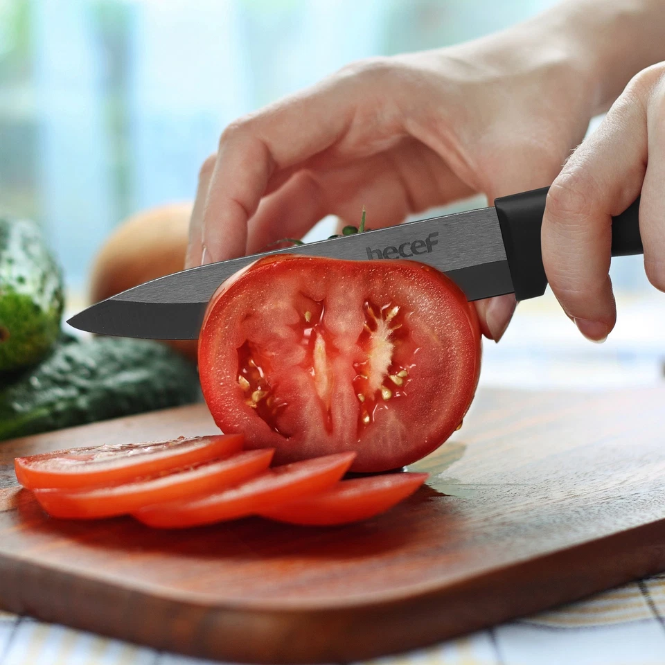 Keramik Messer Set 3tlg Sharp Keramikmesser Set Schwarz Kochmesser, Obst Messer - Bild 3 von 4