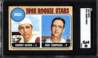 1968 Topps Reds Rookie Stars Johnny Bench, Ron Tompkins #247 SGC 3 VG — photo 1