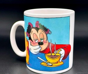 Vintage Disney Minnie Mouse Ceramic Coffee Mug - Sassy & Sleepy!