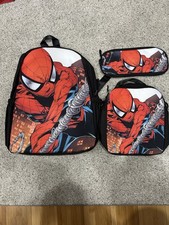 Brand New 3 Piece Spider Man Backpack Set with Lunch Bag and Pencil Case