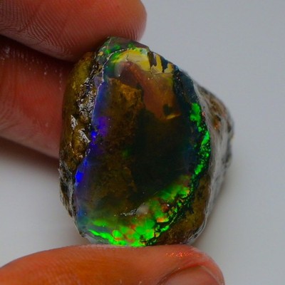 Ethiopian Oil Opal Specimen 49.25 cts Natural Rough Gemstone - Fire Opal Roug