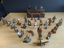 Vintage Lead Toy Soldiers Lot - 31 Barclay Manoil WWI WWII  Airplane