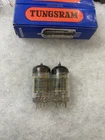 Tungsram 12AU7 ECC82 Disc Getter Welded Solid Plate Matched Pair Super Rare