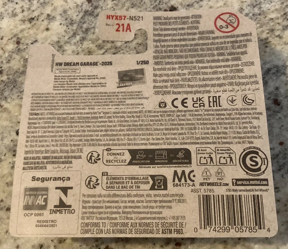 Hot Wheels MAZDA MX-5 MIATA VERDE LEGENDS TOUR 2025 1:64 - Immagine 2 di 2