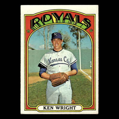 Ken Wright #638 1972 Topps Kansas City Royals Baseball Card MLB EX