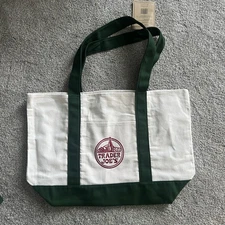 BRAND NEW with Tags - Trader Joe’s - Canvas Tote Shopping Bag - LARGE GREEN