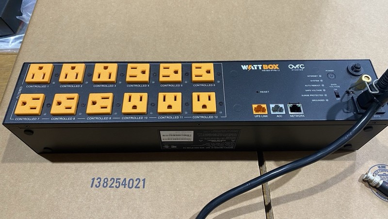 WattBox WB-800-IPVM-12 12 Outlet IP Power Center Controller