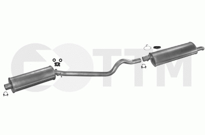 Ligne d'échappement pour Opel Kadett E 1985-1991 avec silencieux arrière en acier