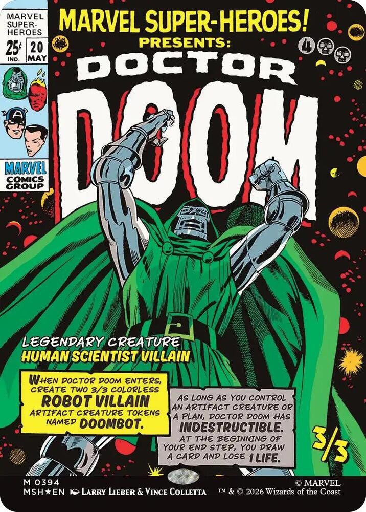 Doctor Doom (Borderless) () Foil M Marvel Super Heroes 394 NM