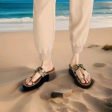 ZARA Women's Animal Print Flat Sandals Snake, US 6.5, 7.5, 8/EUR 37, 38, 39 