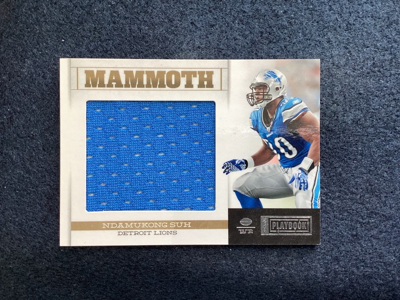 2012 Panini America Ndamukong Suh Mammoth Game Worn Material Card #7/46 Detroit 