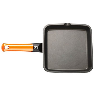 BRA Efficient Orange | Glatter Drehspieß, 28 cm, Aluminiumguss mit Platinum Plus