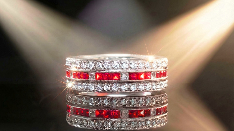 CARTIER Ruby Ring 18k Gold NO HEAT Ruby Diamond R… - image 6