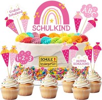 Tortendeko Einschulung Cake Topper Schulkind MäDchen Kuchendeko FüR Party Deko
