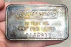 10 OZ VINTAGE ENGELHARD SILVER BAR SCARCE .999+ TONED B390