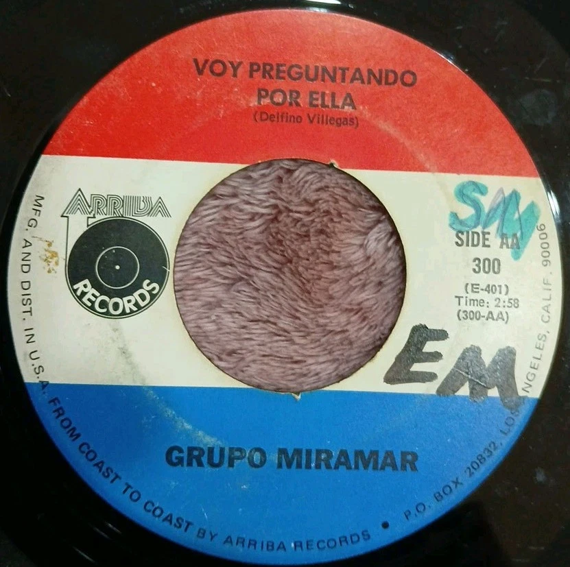 Grupo Miramar~Voy Preguntando Por Ella~Una Lagrima Y Un Recuerdo~45rpm Vinyl... Foto 2 de 2