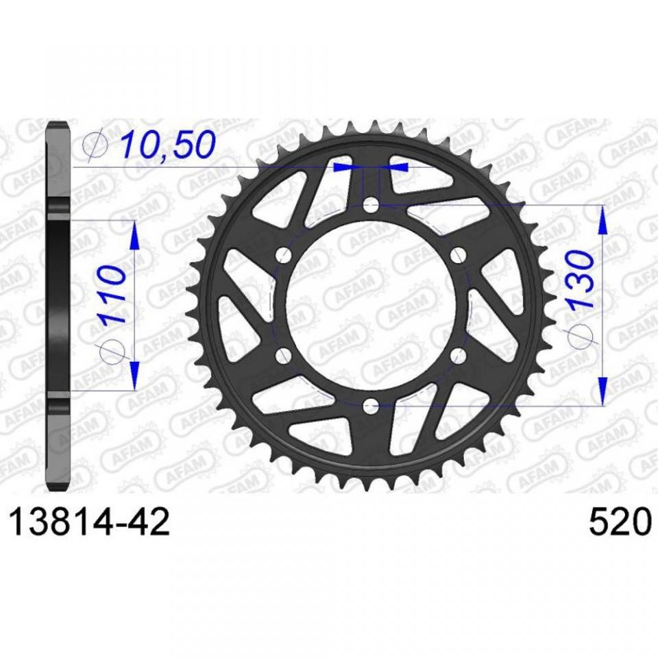 Couronne de transmission Afam Yamaha MT-09 évite les à-coups de chaîne usée