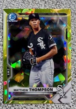 2021 Bowman Sapphire Edition - Chrome Prospects Matt Thompson #BCP-74 Yellow /50